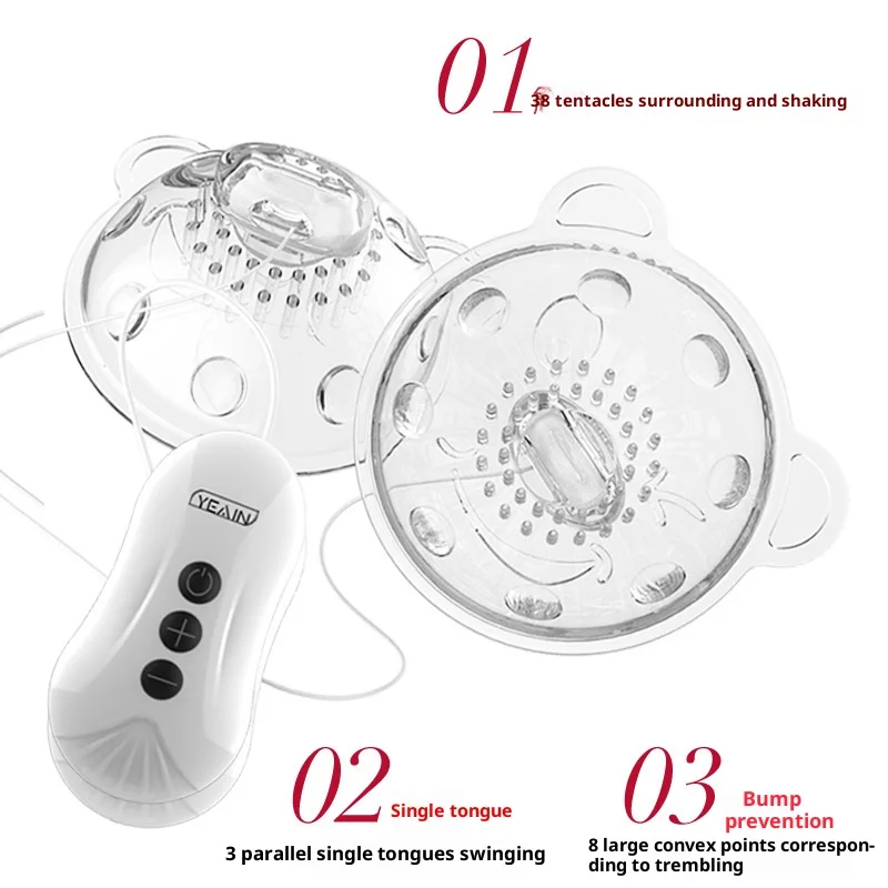مدلك الثدي قابل للتعديل حجم الكوب 10 طرق الاهتزاز جهاز تحفيز الحلمة لينة TPE ABS المواد الجنس لعب الكبار + 18