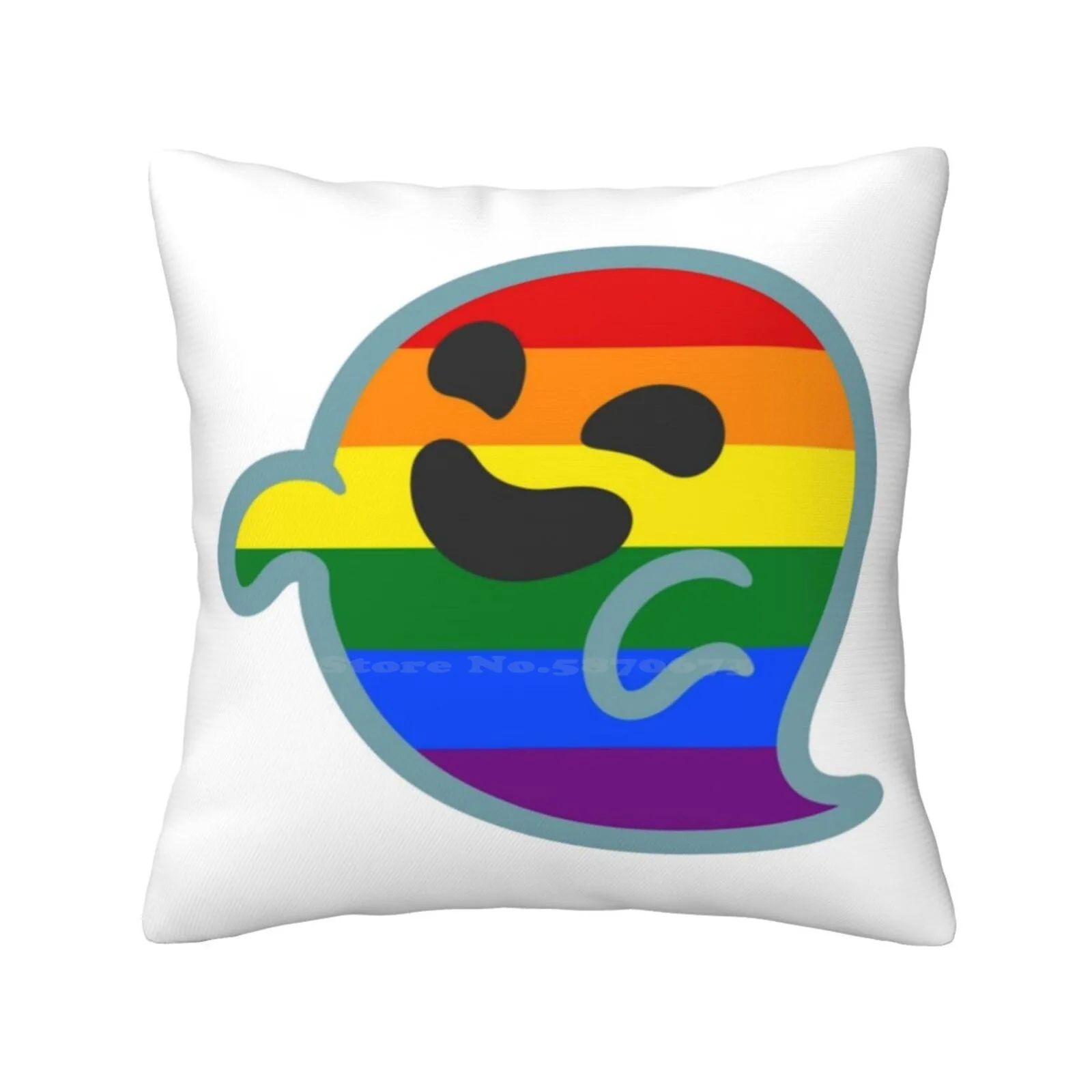 Gay Pride Android Ghost Pillows Case Bedroom Home Decoration Lgbt Ghost Gay Pride Rainbow