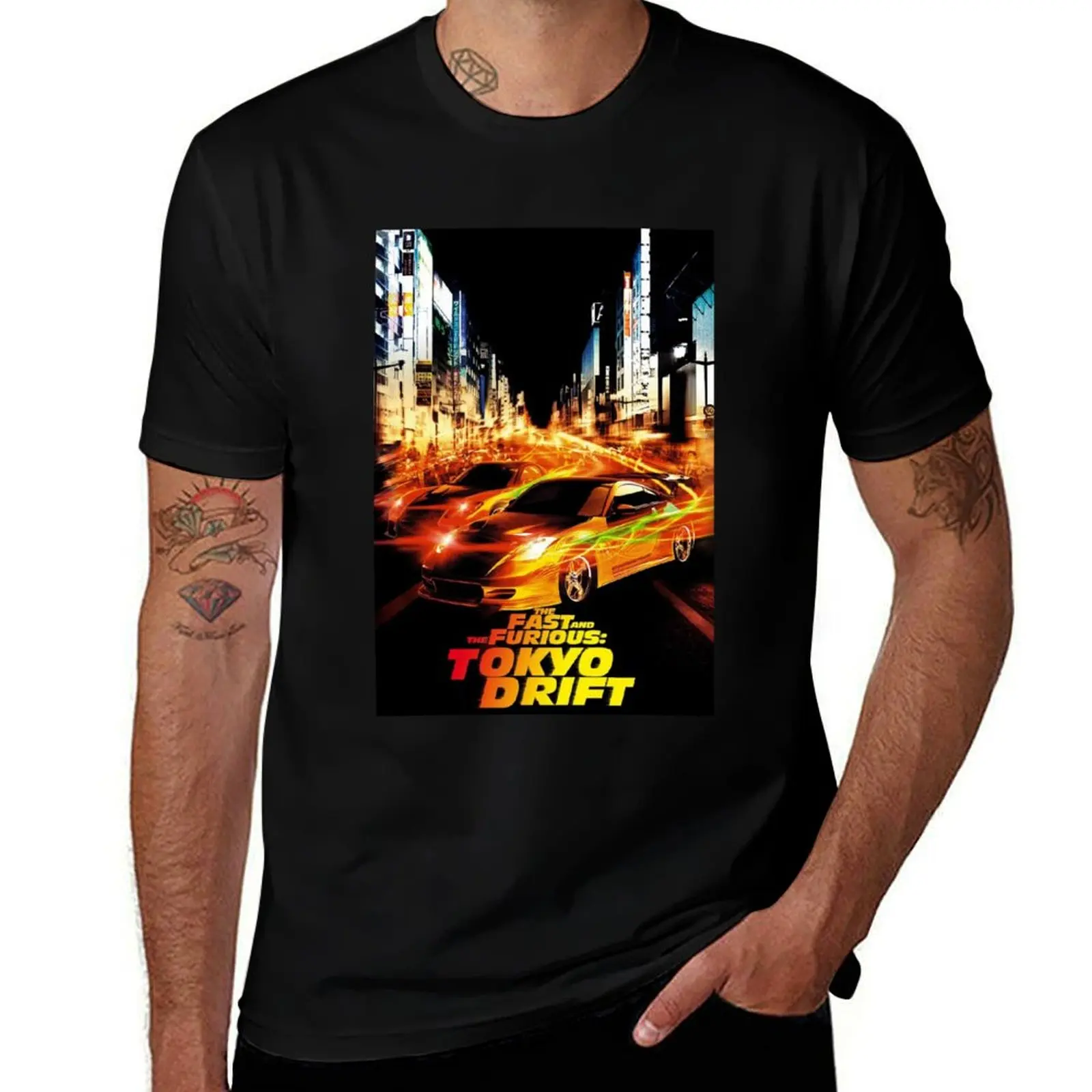 tokyo drift movie T-Shirt blue archive tops blacks customizeds anime shirts men