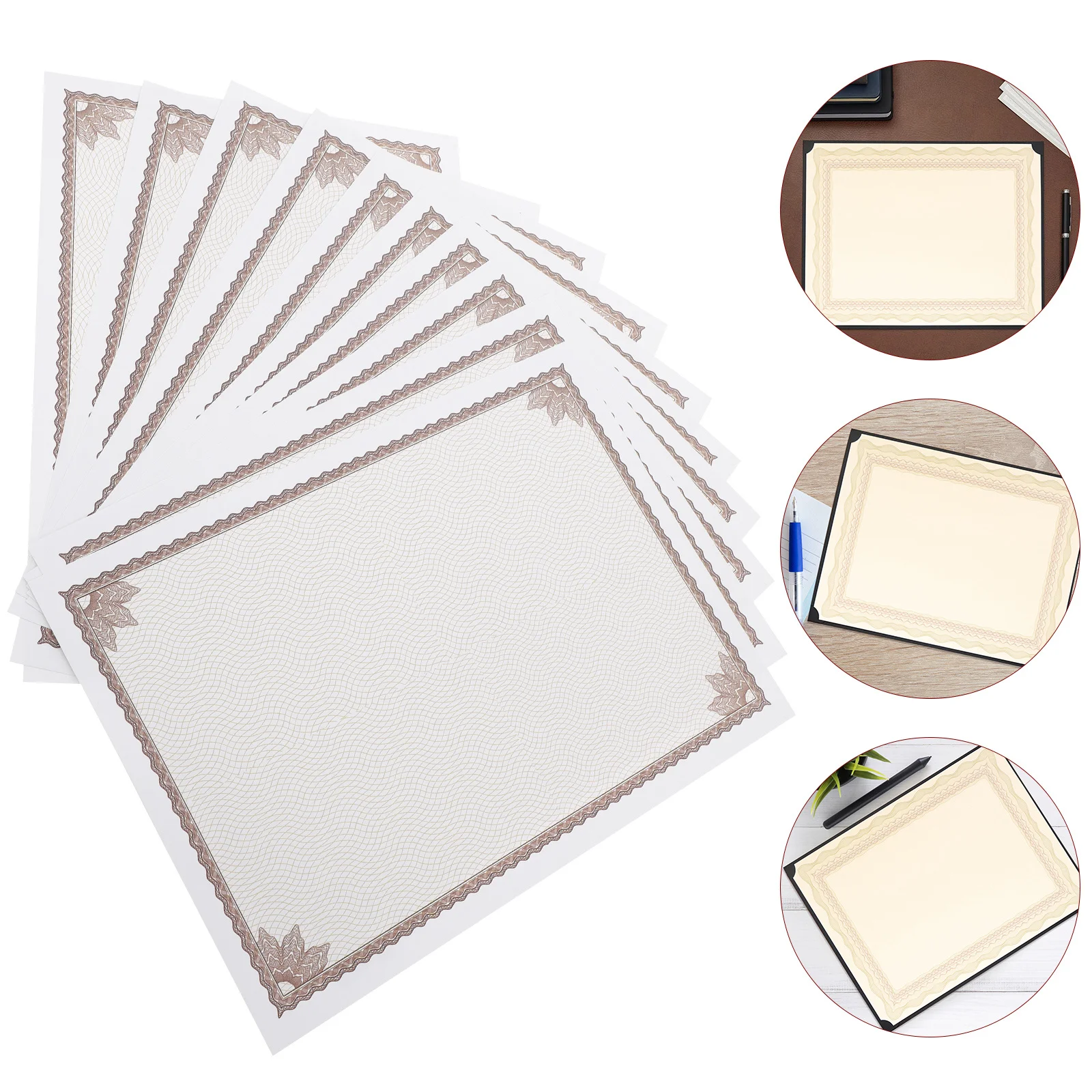 

10pcs Honor Paper A4 Blank Diploma Certificate Paper Printable School Graduation Award Sheets Certificate Supplies