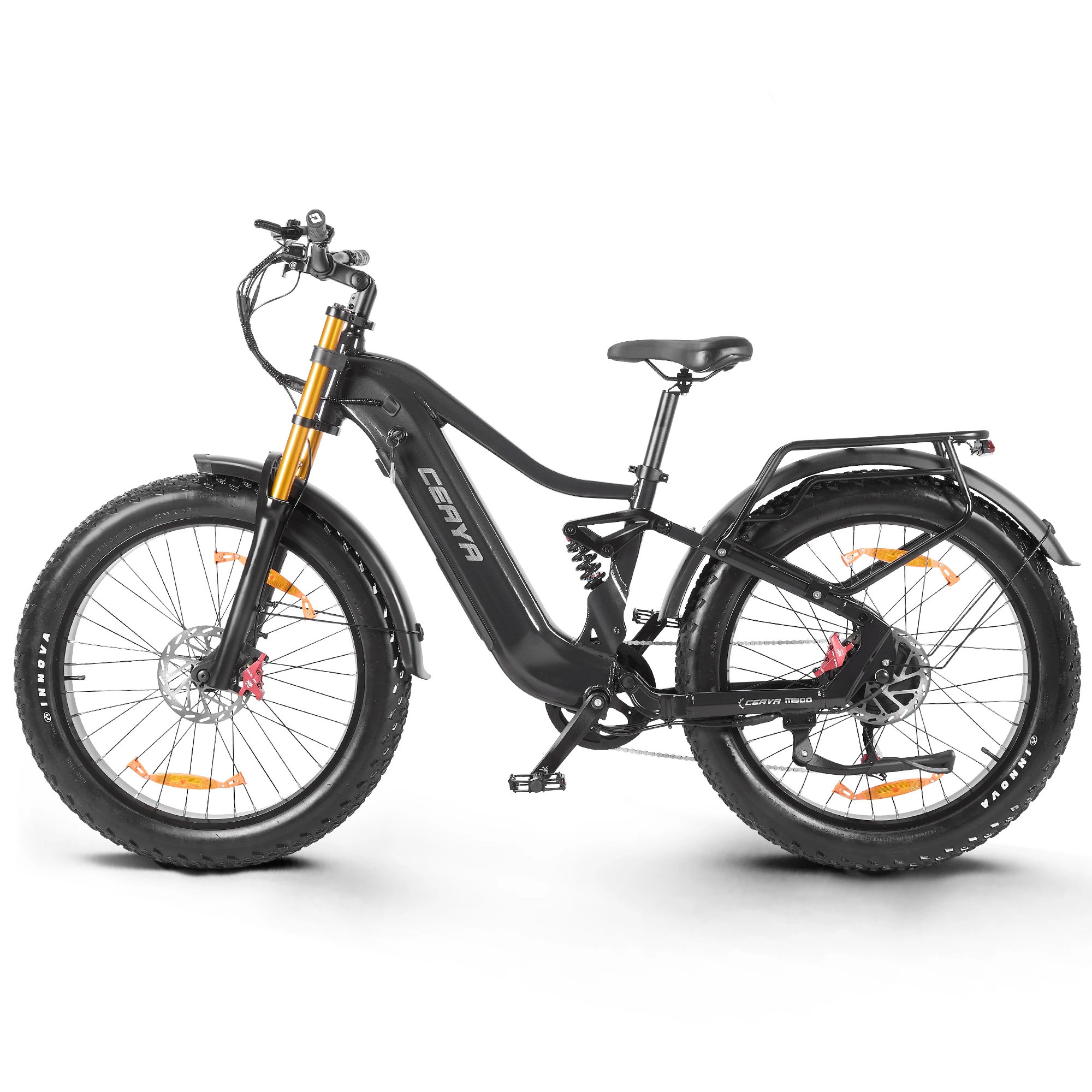 CEAYA M500 Elektrofahrrad mit Drehmomentsensor, Elektrisches Mountainbike, 48V 20AH LG-Akku, E-Bike für die Stadt, Hydraulische Bremse, Bremslicht, Vollfederung E-BIKE
