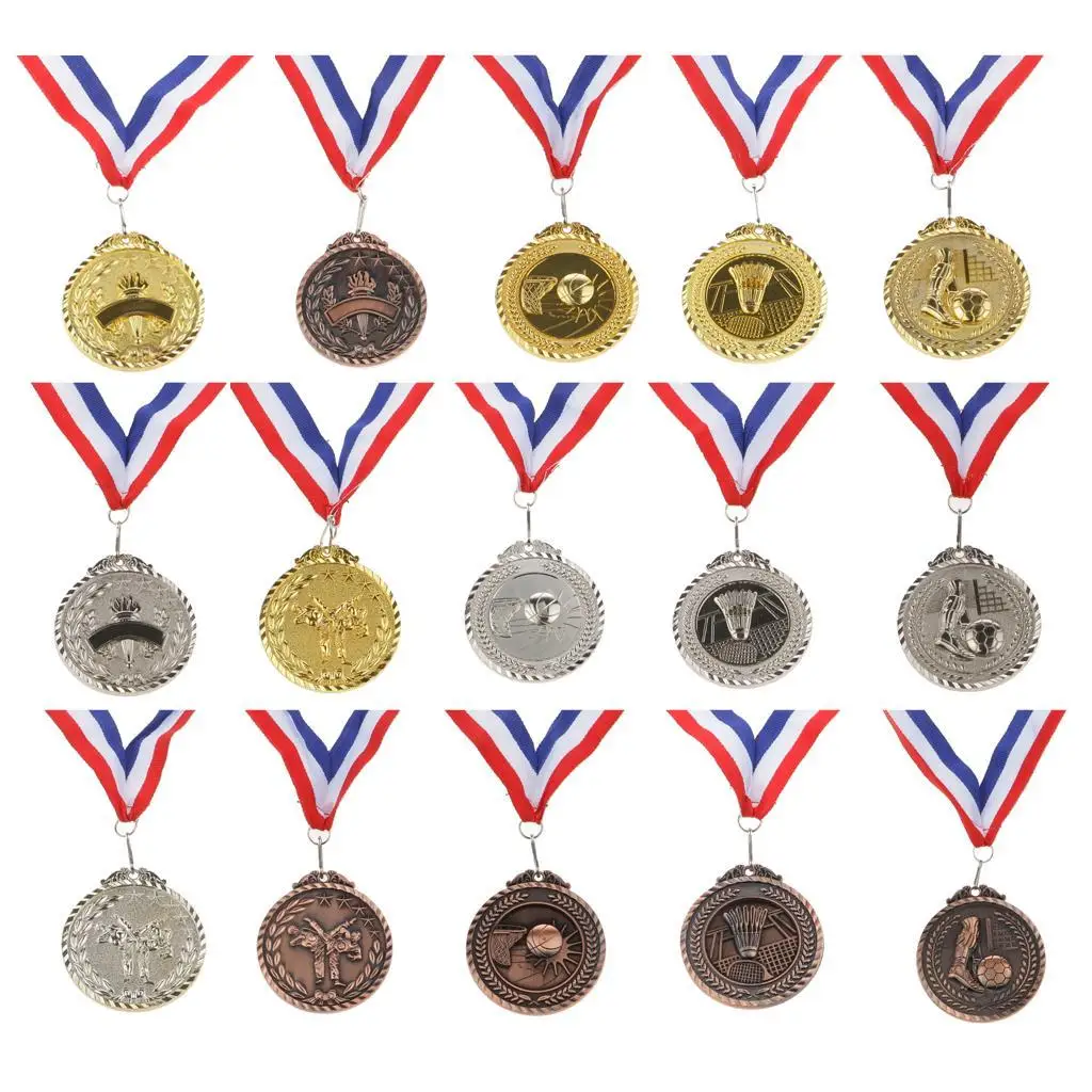 Medal Toy Taekwondo Pattern Bronze Alloy Medal for School Prize Athletic Meeting Party Use