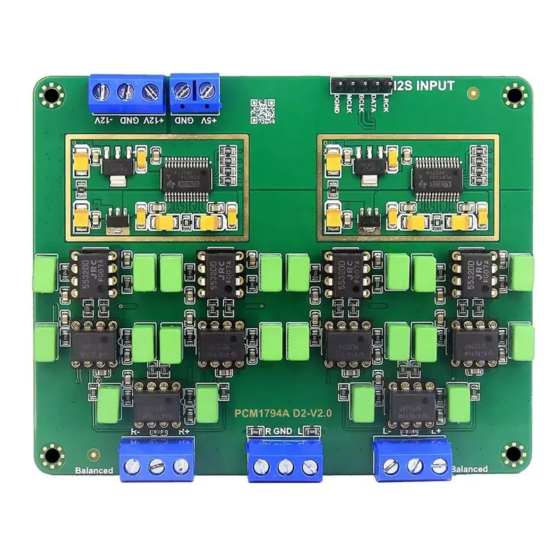 Y23A-Dual PCM1794A Decoding Board PCM1794 Parallel Decoding Board DAC Gold-Plated Hifi Fever 24Bit 192Khz PCM1794