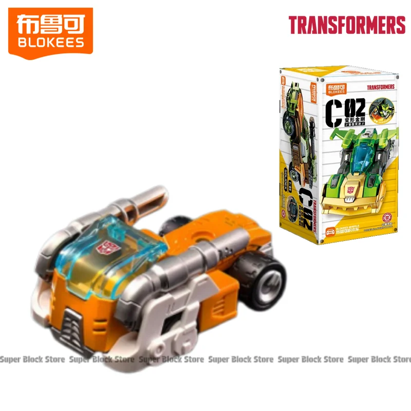 Op voorraad Blokees Transformers Car C02-serie: Roadbuster Pipes Thunder Speed ​​Assembly Model Ornamenten Collectie Cadeau