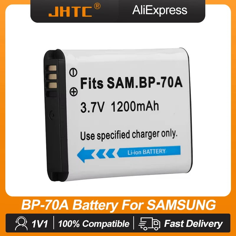 BP-70A แบตเตอรี่สำหรับซัมซุง AQ100 DV150F ES67 ES70 ES71 ES73 ES74แบตเตอรี่ IA-BP70A IABP70A 1200mAh
