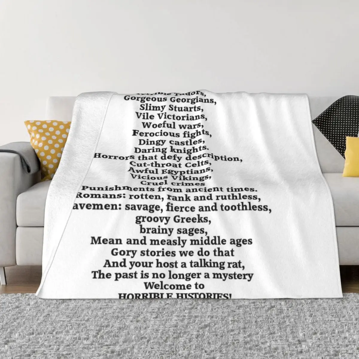 Horrible Histories Theme Song Home Bedroom Couple Blankets Thin Wadding Blanket Throw Blanket