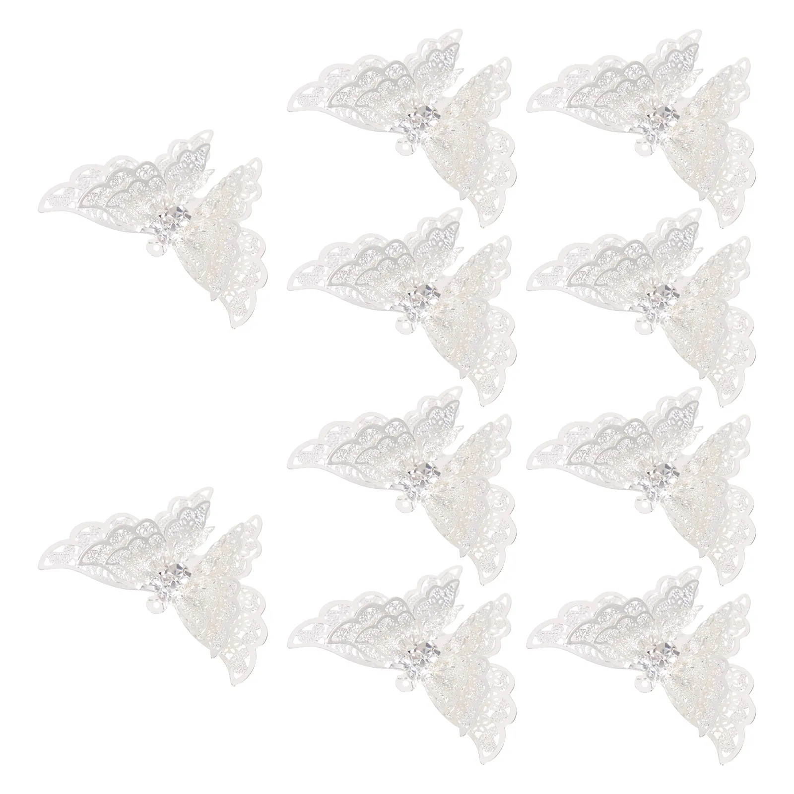 

10 шт. винтажных медных заколок для волос с кристаллами в виде бабочек, материалы для рукоделия, изготовления украшений, аксессуаров для волос, винтажные принадлежности для творчества