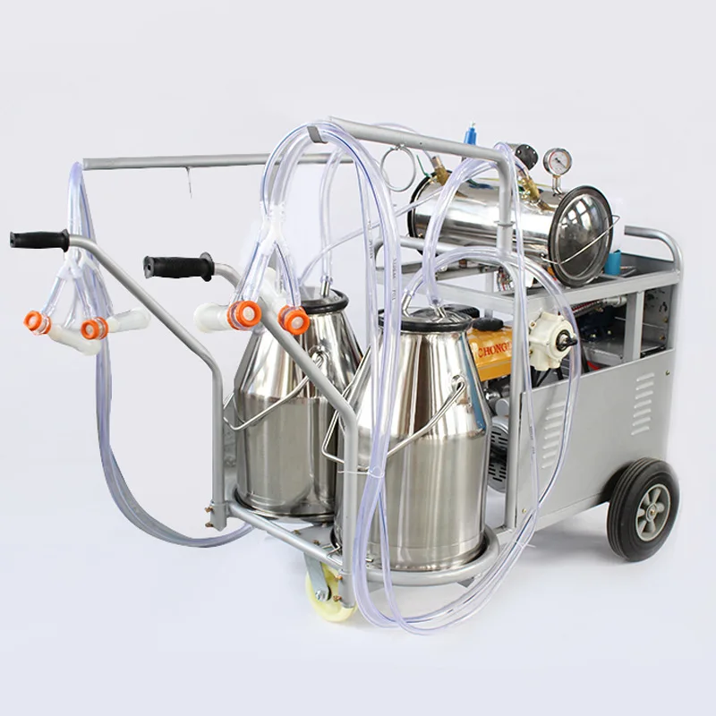 Farm Milking Machine High Power Large Capacity 25L Automatic Electric  New Mobile Vacuum Cow And Sheep Milking Machine