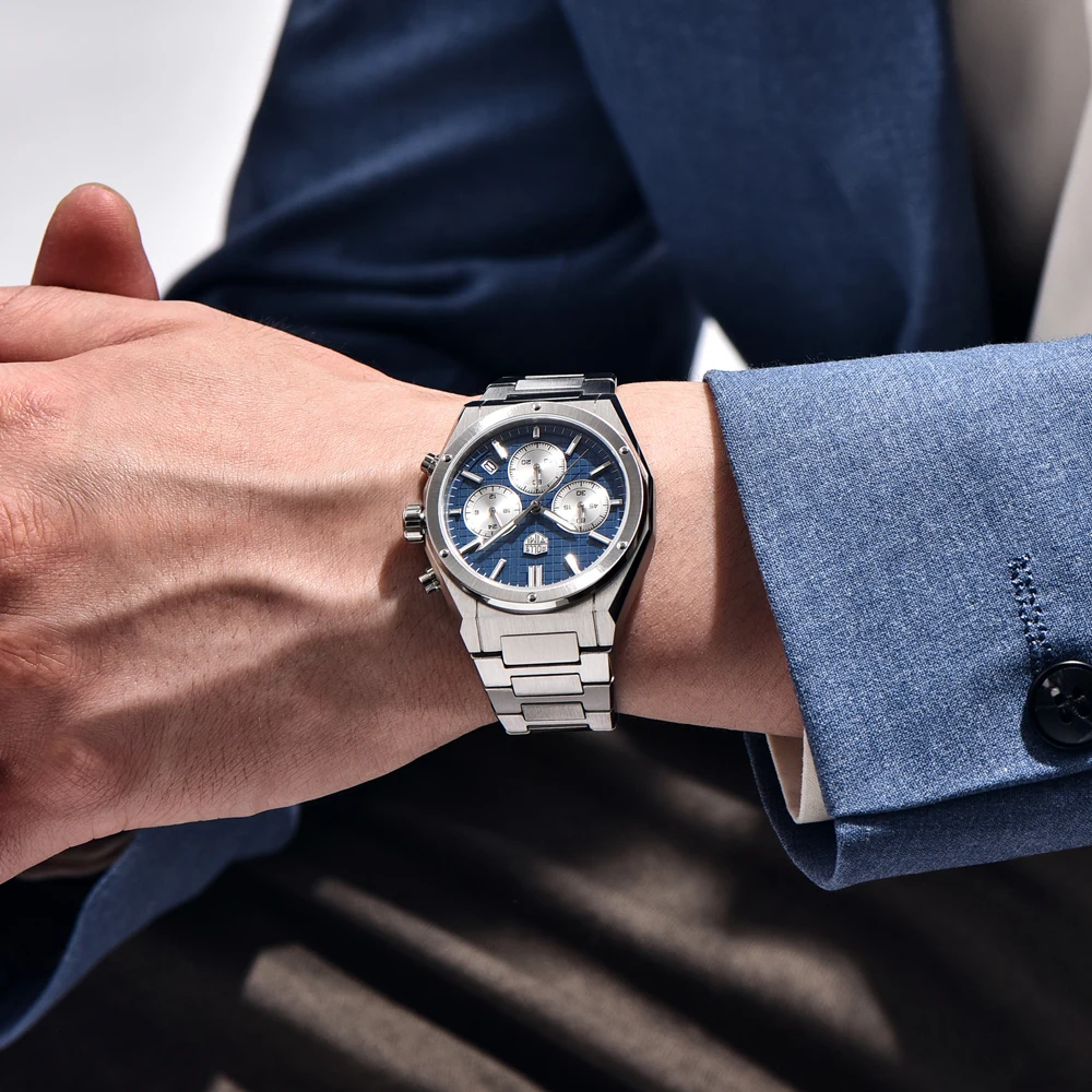 

2026 New RollsTimi Men's Watches Quartz Chronograph Watch For Men Top Luxury Man Luminous Waterproof AR Sapphire Stainless Steel Clock