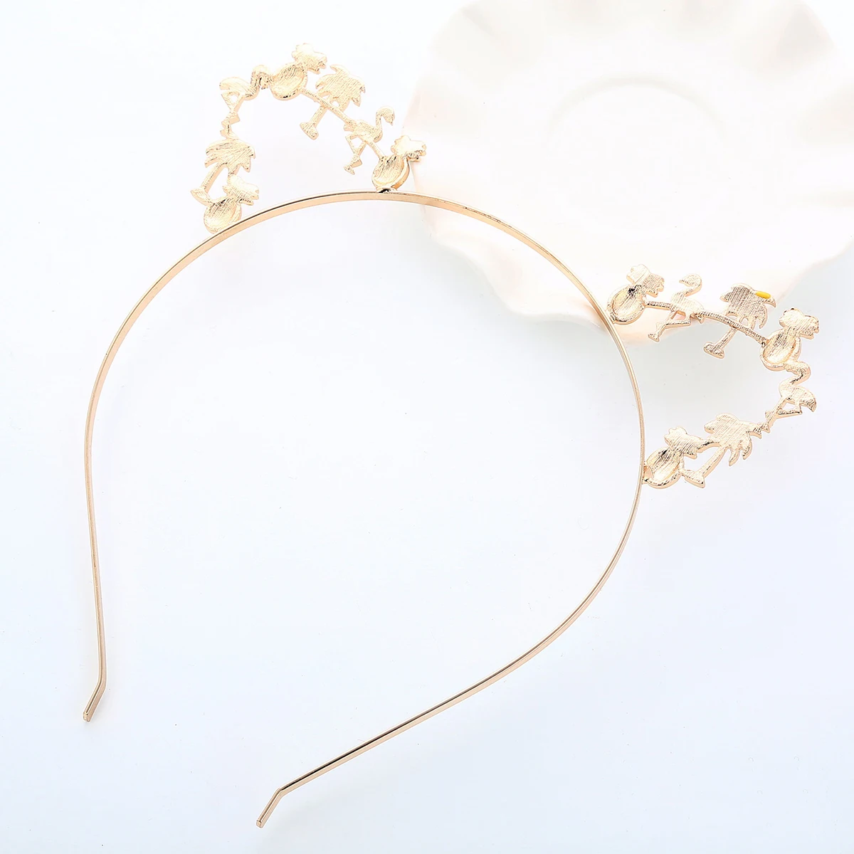 

Cute Cat Ears Hairband Hawaiian Party Accessory Durable Premium Hair Hoop Costume Masquerade Playdates Photo Props Gold