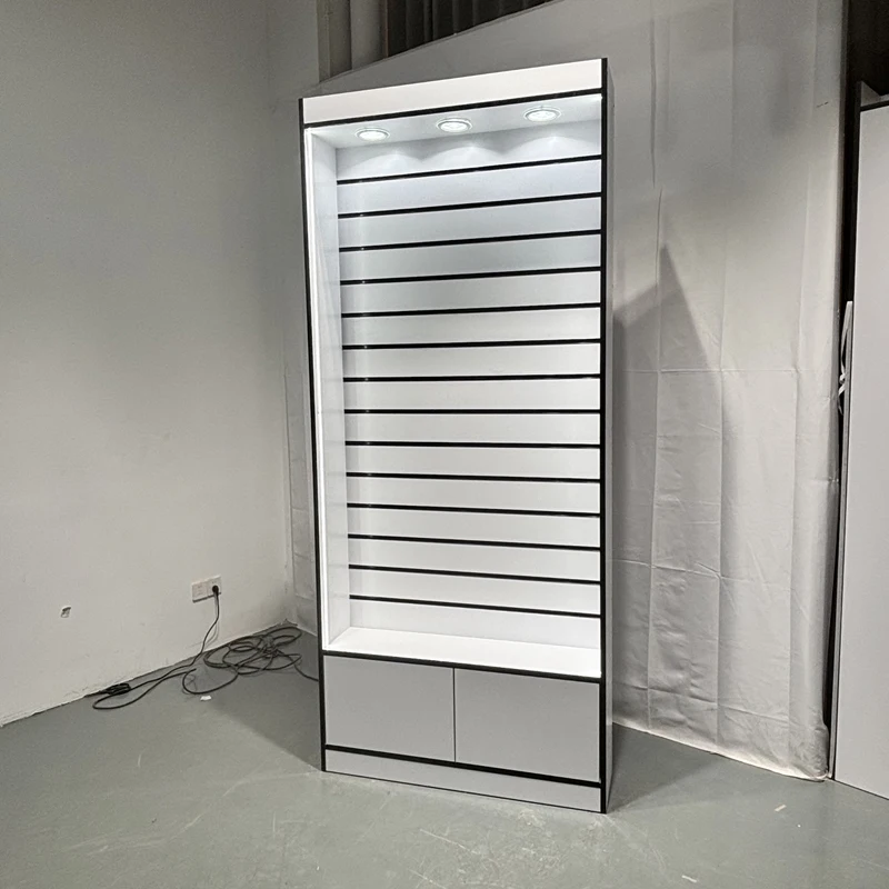 Keway Phone Display Stand Aksesoris Ponsel Rak Display Rak Furnitur Toko Ponsel dengan Lampu