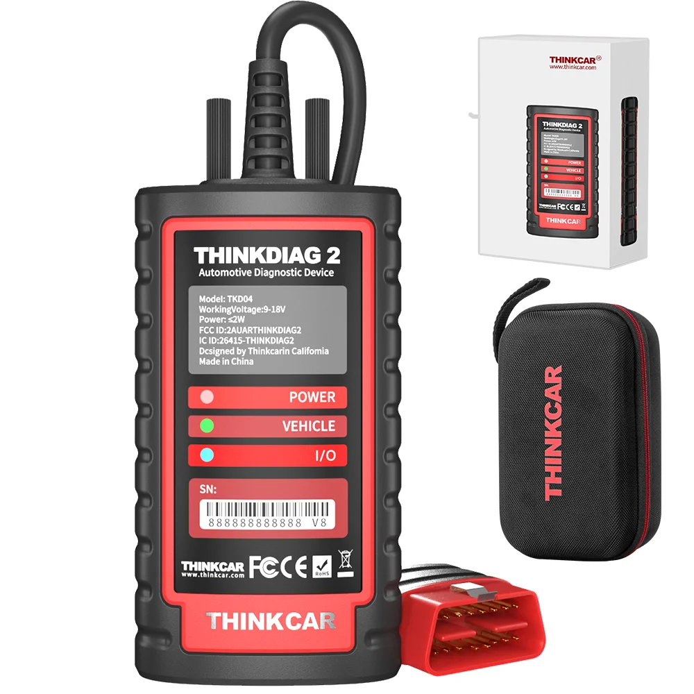 Digitaler THINKCAR THINKDIAG 2 CAN FD Allsystem-Kfz-Diagnosescanner mit Online-ECU-Codierung und Auto-OBD-Scanner TPMS