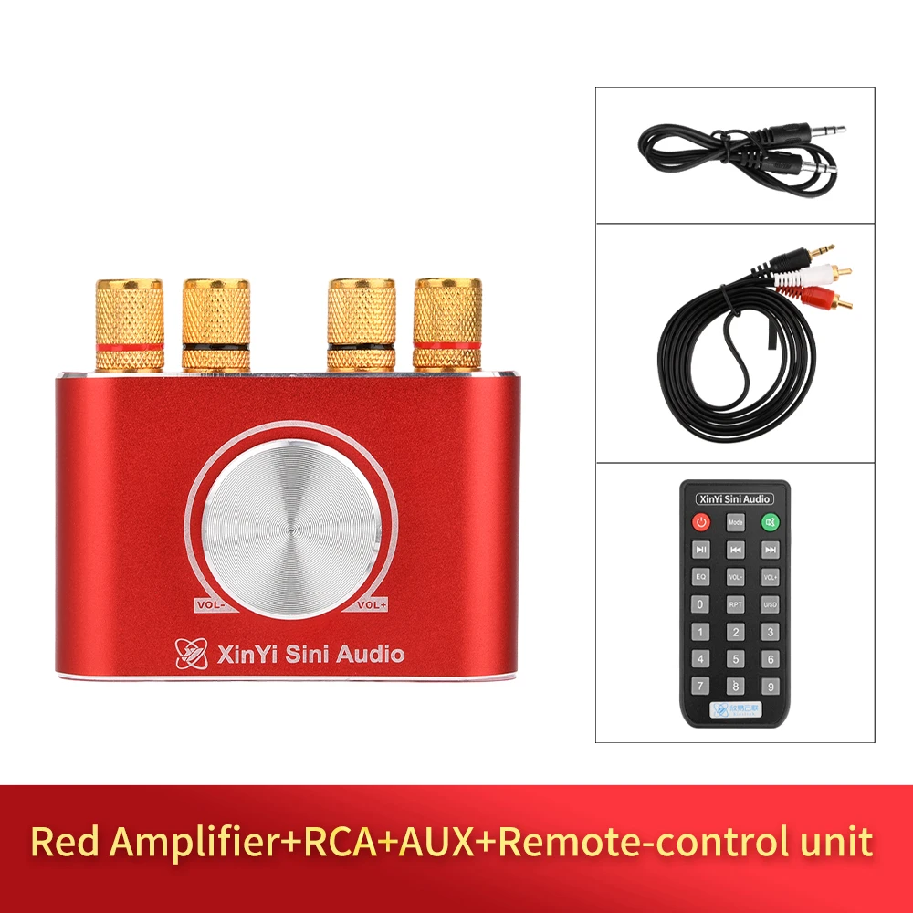 Placa Amplificadora Estéreo Digital, Classe HIFI, Bluetooth 5.1, Dual Core, TPA3116, 100W + 100W AUX, USB, Módulo de Controle APP, DC 9-24V, X100H