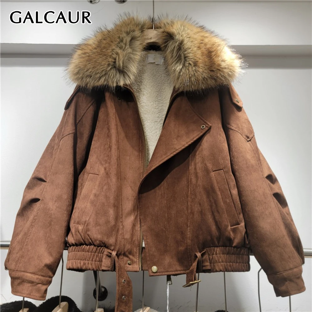 

GALCAUR однотонная куртка на шнурке, женская свободная винтажная повседневная куртка с лацканами и длинными рукавами, осенний стиль, модная новинка