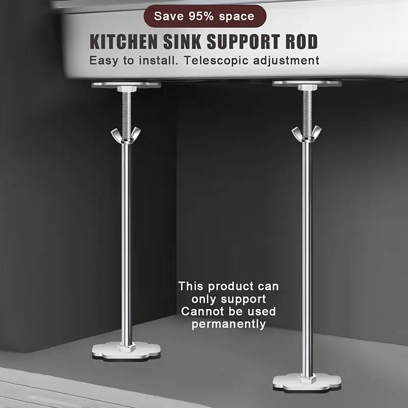 Stainless Steel Undermount Sink Supports Adjustable Rust Proof Long Lasting Bracket for Commercial Residential Sink Installation