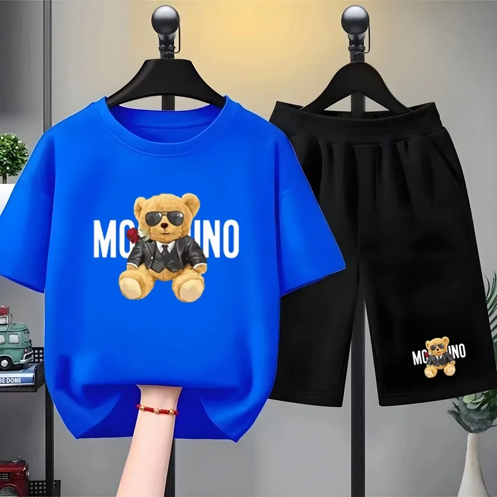 Minions Print Kinder-T-Shirt aus Baumwolle, hautfreundlich, bequem, kurzärmelig, für Jungen und Mädchen, lässiges Geburtstagsgeschenk-Outfit – Detail 13
