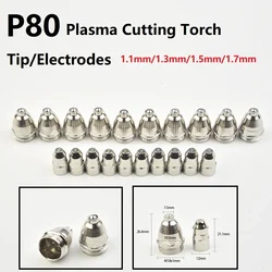 20pcs Premium P80 Plasma Cutting Torchs Consumables Cutting 60A 80A 100A P80 CNC Plasma Cutting Torchs Tip Electrode Nozzles