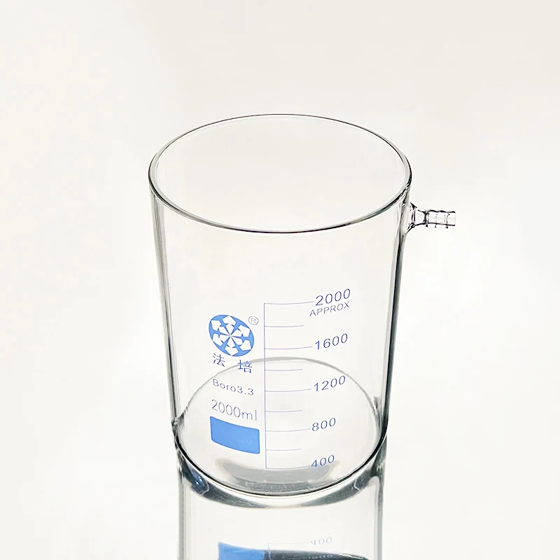 

FAPEI Beaker in low form with upper tube,Without spout,Capacity 2000mL,Beaker with tubules,Laboratory beaker