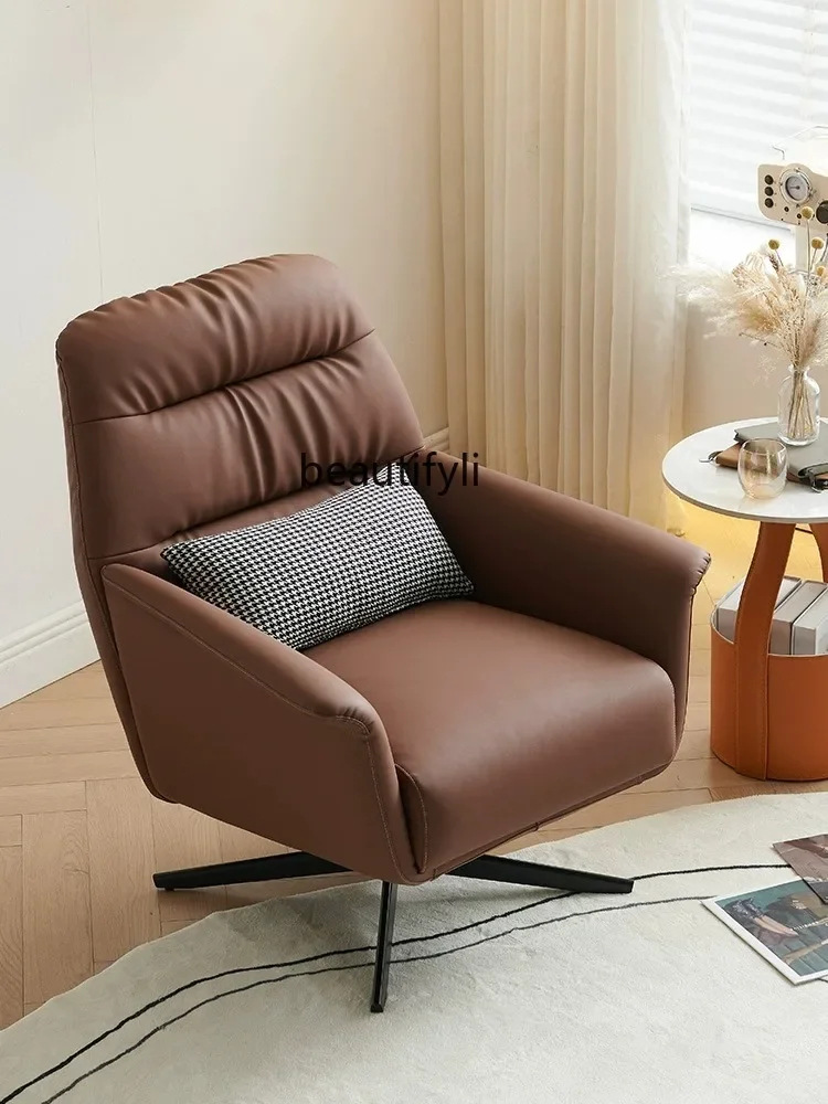 

Italian Leisure Minimalist Lazy Bone Chair Modern Light Luxury Family Leisure Arm Chair Living Room Balcony Office Lounge Chair