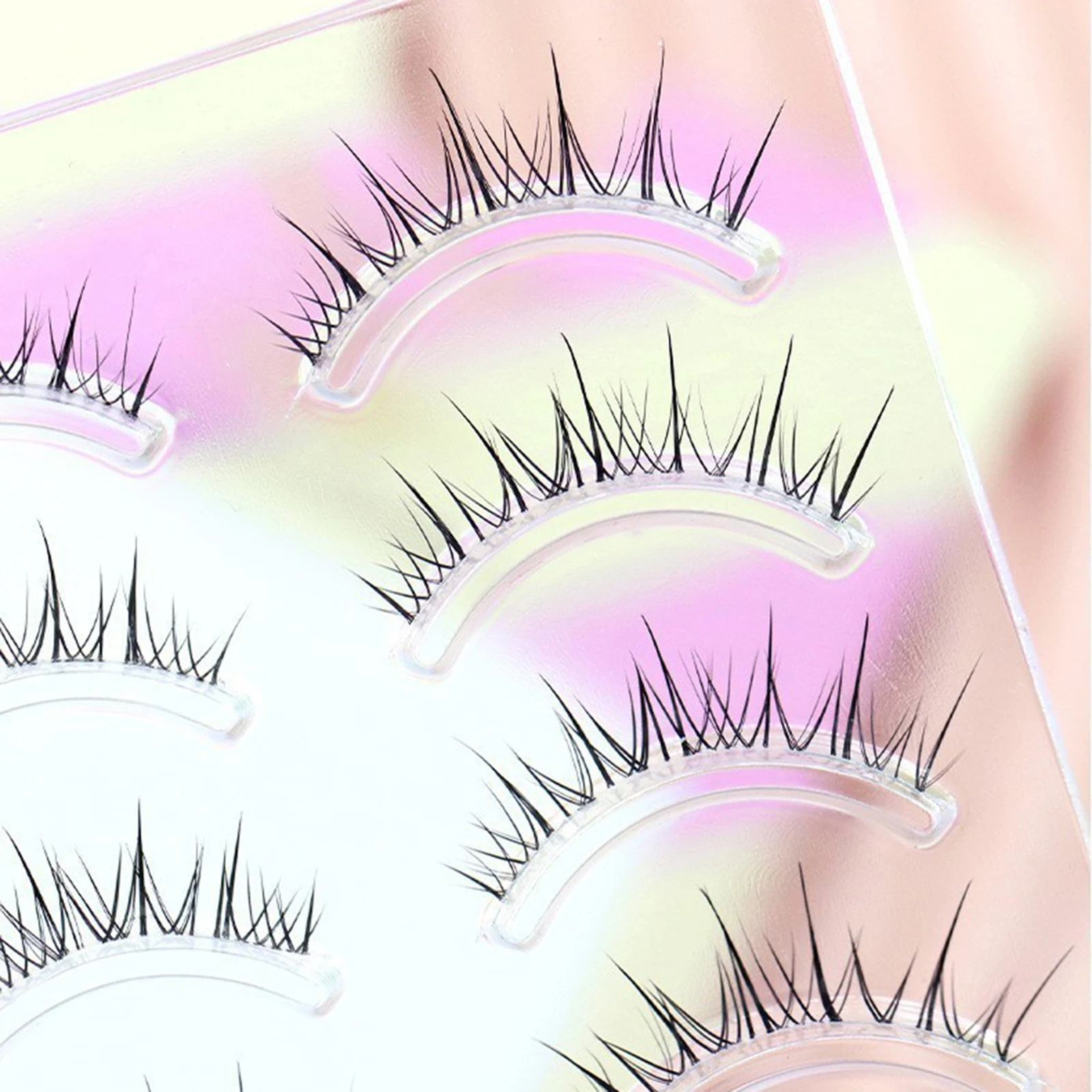 5 Pairs Sunflower Volume False Eyelashes For Korean Girl Group Style Lashes Natural Thick Eyelash Extension For Makeup Party