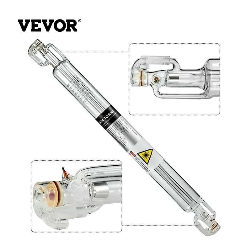 VEVOR 40W CO2 Laser Tube Stable Powerful 700mm Length Laser Engraver for Woodworking Laser Marking CNC Engraving Cutting Machine