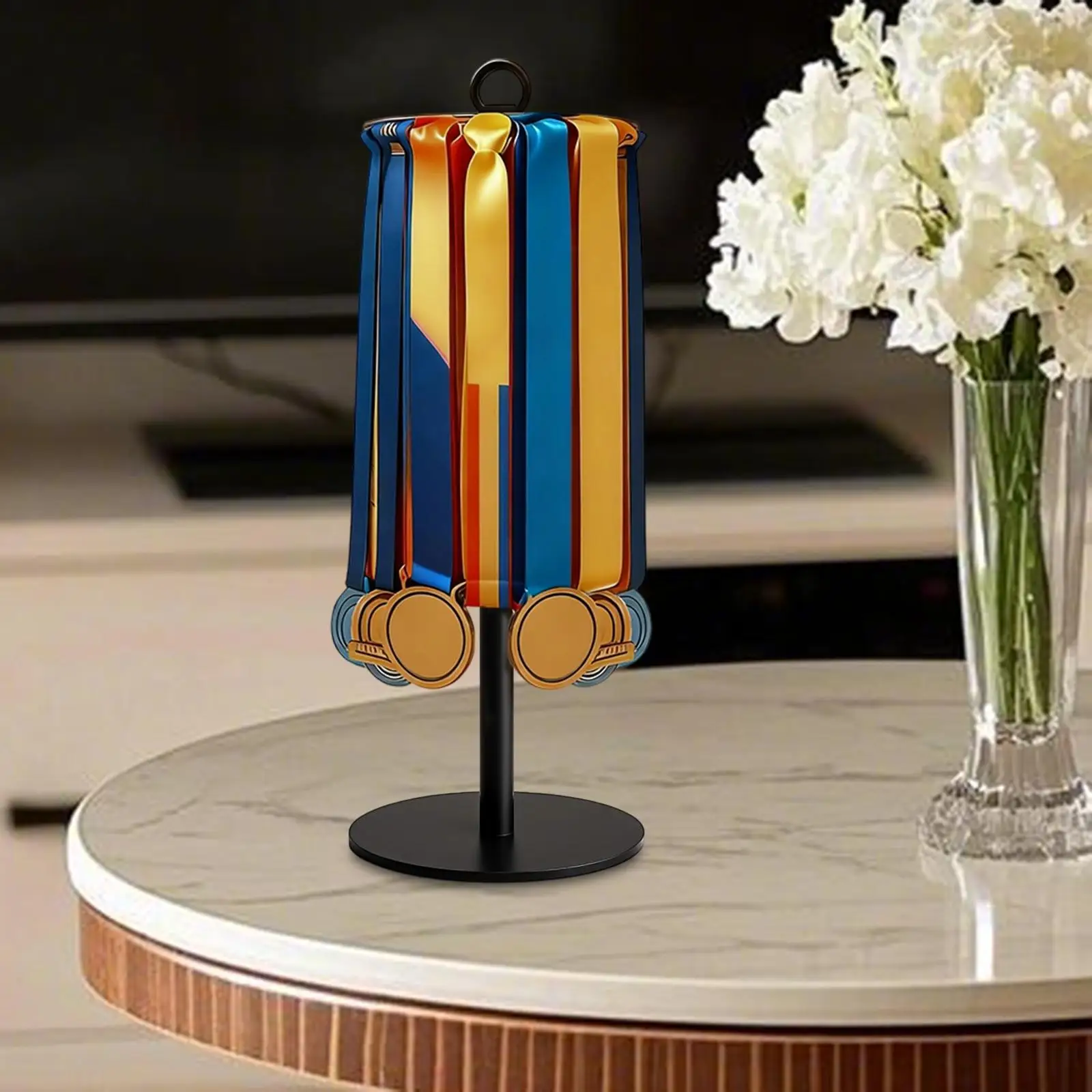 Adjustable Tabletop Medal Hanger Rack for Kids Sports Race Gymnastics Accessories Trophy Display