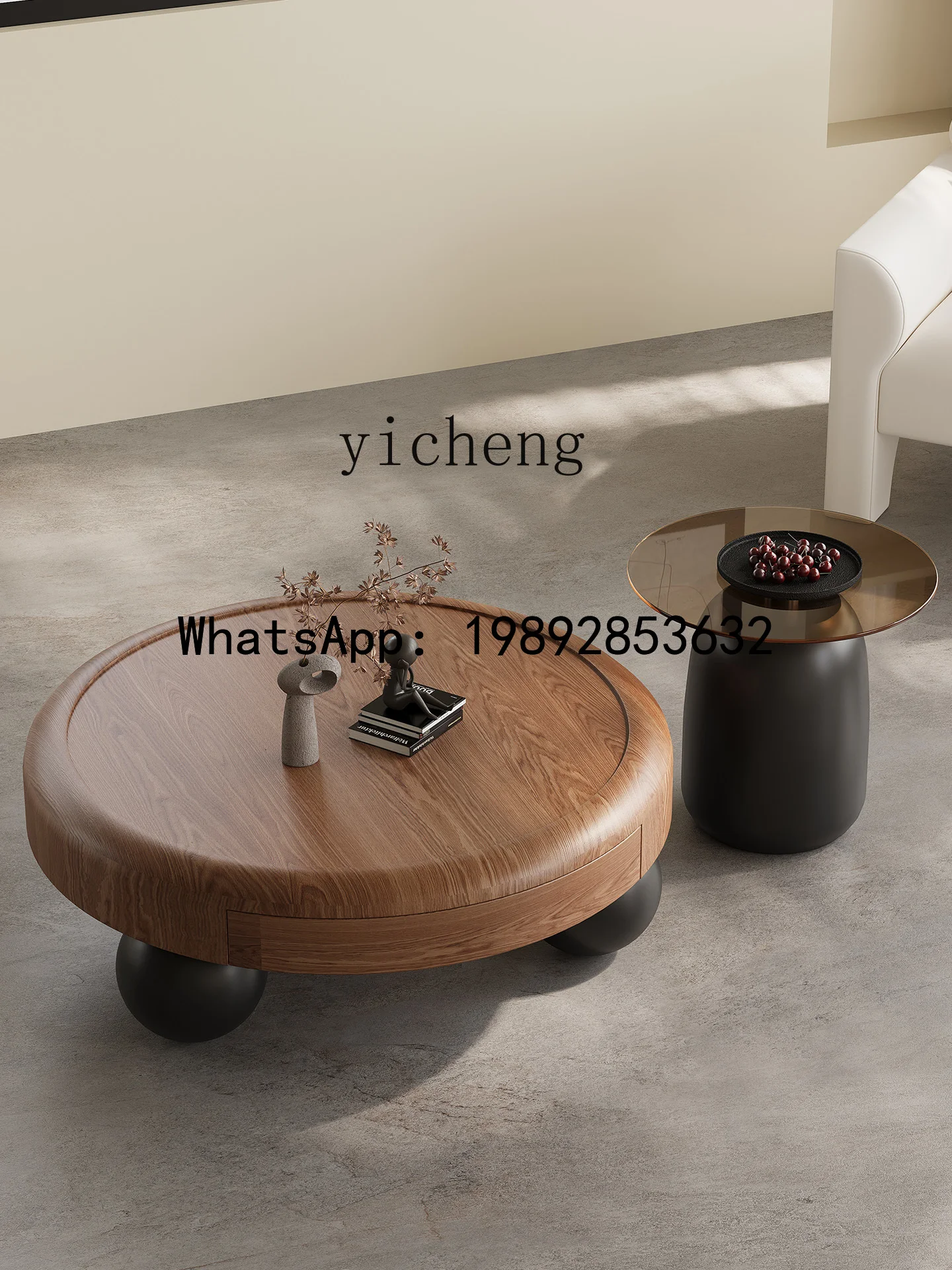 B1 coffee table combination Italian creative living room coffee table solid wood