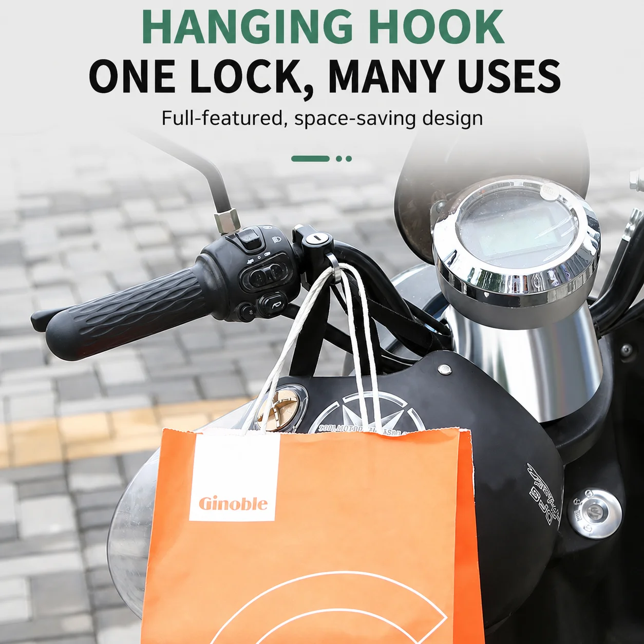 Handlebar Helmet Lock Anti-Theft Anti-Theft Helmet Lock Motorcycle Security Lock  For Electric Bike Scooter Tricycle