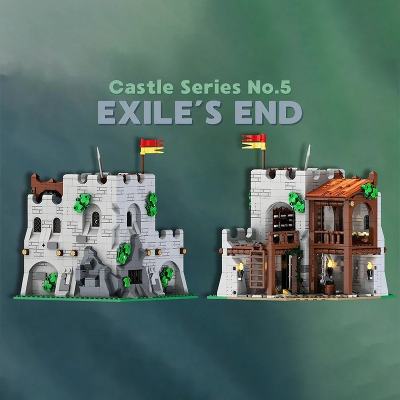 

993шт MOC Exile's End Castle серии No 5-замковые строительные блоки, рождественский подарок, вдохновляющий креативный день рождения для младшего строителя