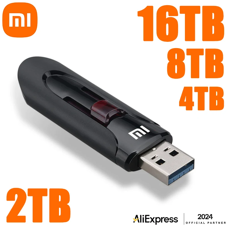 Mijia-Xiaomi Waterproof Mini Pen Drive, Unidades Flash USB, Memória de Alta Velocidade, USB 3.0 Pendrive, Tipo C, Novo Disco U, 8TB, 2TB, 16TB