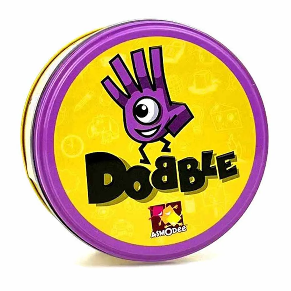 59Styles Dobble Cards Spot It Game Toy with Metal Box Red Sports Animals Jr Hip Kids Board Game Gift Holidays Camping