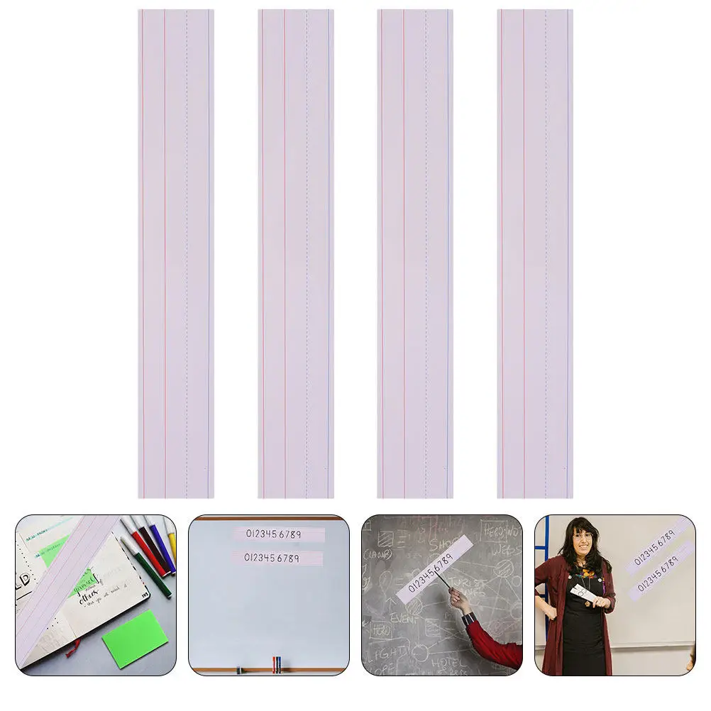 60Pcs Learning Sentence Strips Wear Resistant Paper Ruled Sentence Strips for Teachers Students Writing Practice Teaching Aids