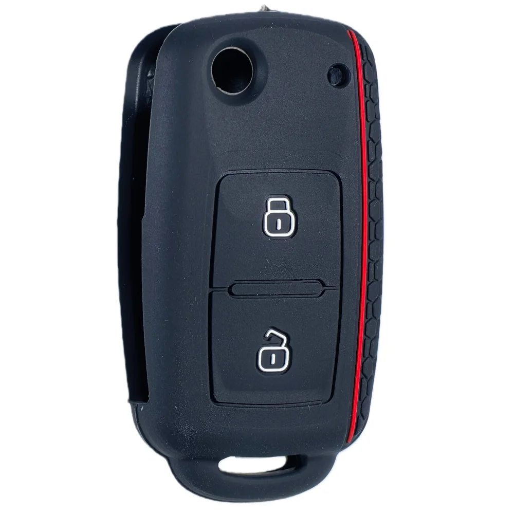 New Silicone Car Key Case Cover Shell For VW Volkswagen Amarok Polo Golf 4 5 6 MK4 MK6 Bora Jetta Altea Alhambra Passat B5 B6 B7 view 3