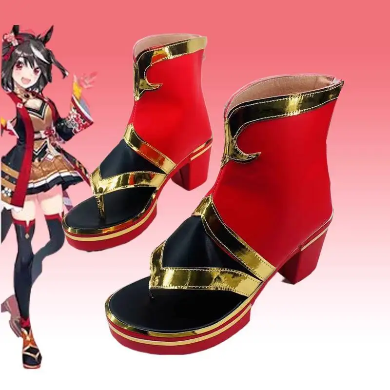 

927 Jockey Girl Pretty Derby Northern Black Horse Cosplay Shoes Cosplay Shoes Restoration Second Edition