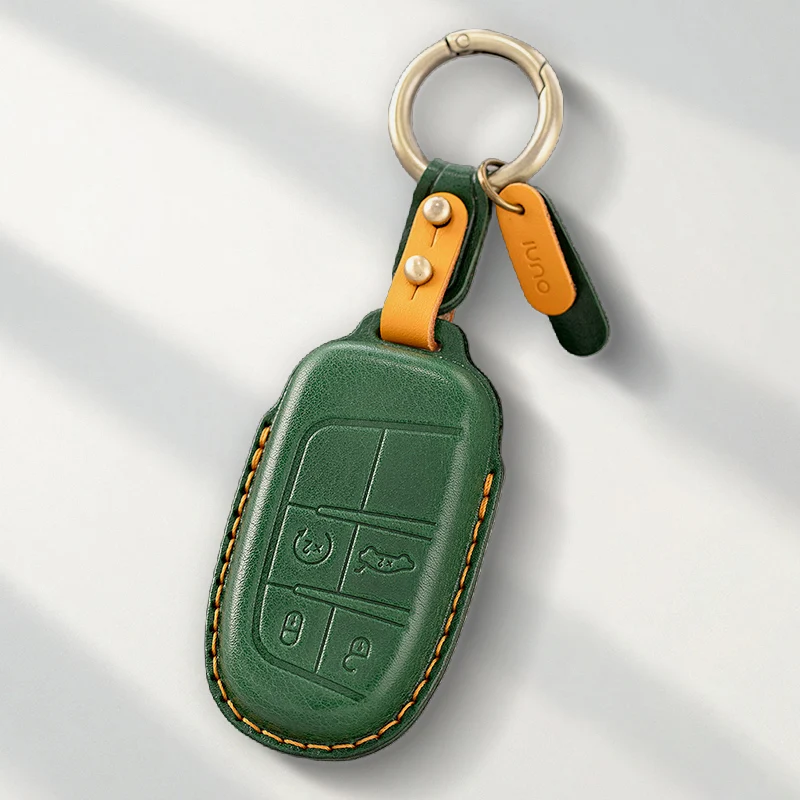 

Genuine leather Protector For Jeep Renegade Compass Grand Cherokee Key Case Cover Fob