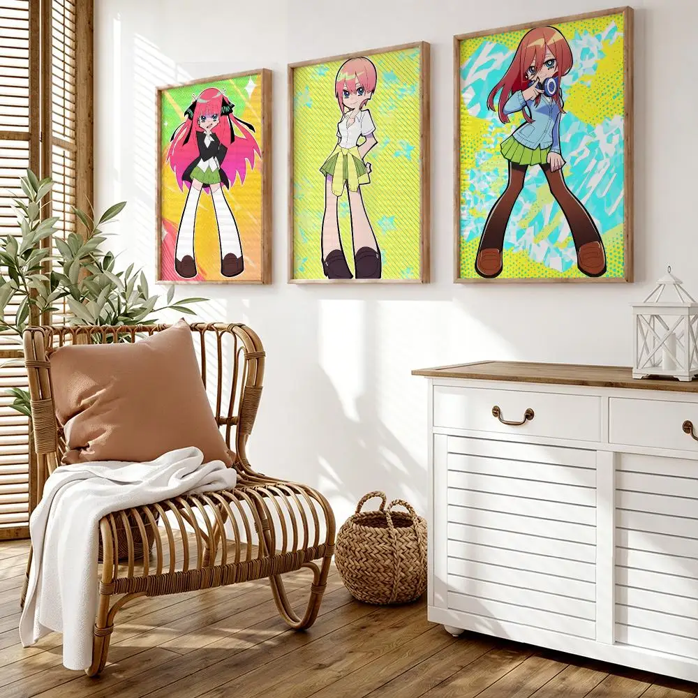 P-Panty and Stocking Cartoon Poster Wall Stickers HD Painting Self Adhesive Art Decals for Bedroom Living Room Home Decor