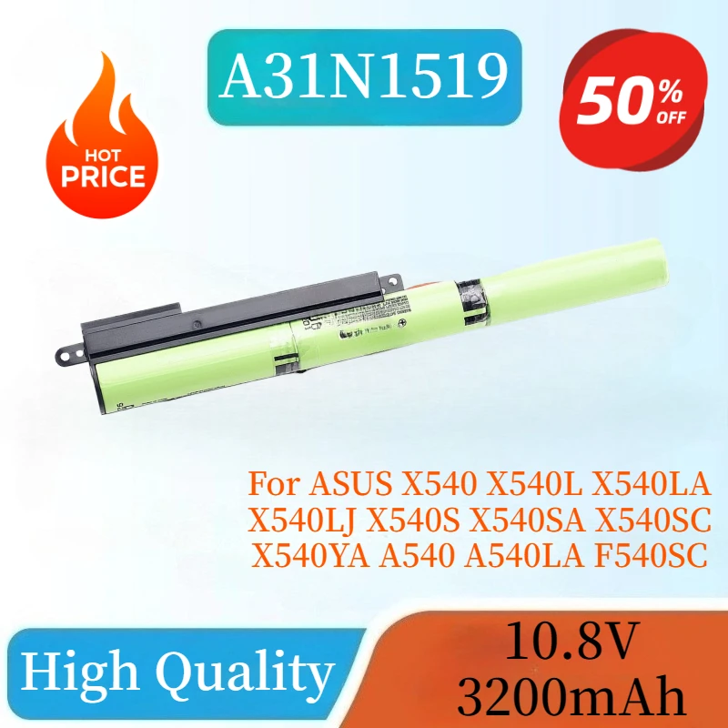 

New 10.8V 3400mAh notebook Battery A31N1519 For ASUS X540 X540L X540LA X540LJ X540S X540SA X540SC X540YA A540 A540LA F540SC