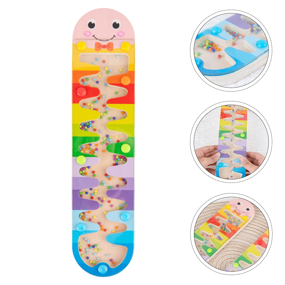 Juguete de madera con forma de reloj de arena arcoíris, superficie lisa, ligero, portátil, Educación Temprana, tablero de sonido de dibujos animados, juguetes para niños y bebés