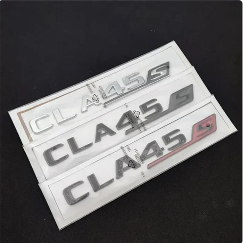 3D ABS Chrome For Mercedes CLA 45 S AMG C117 C118 CLA45S TURBO Car Trunk Badge Emblem Logo Sticker Letters Auto Accessories