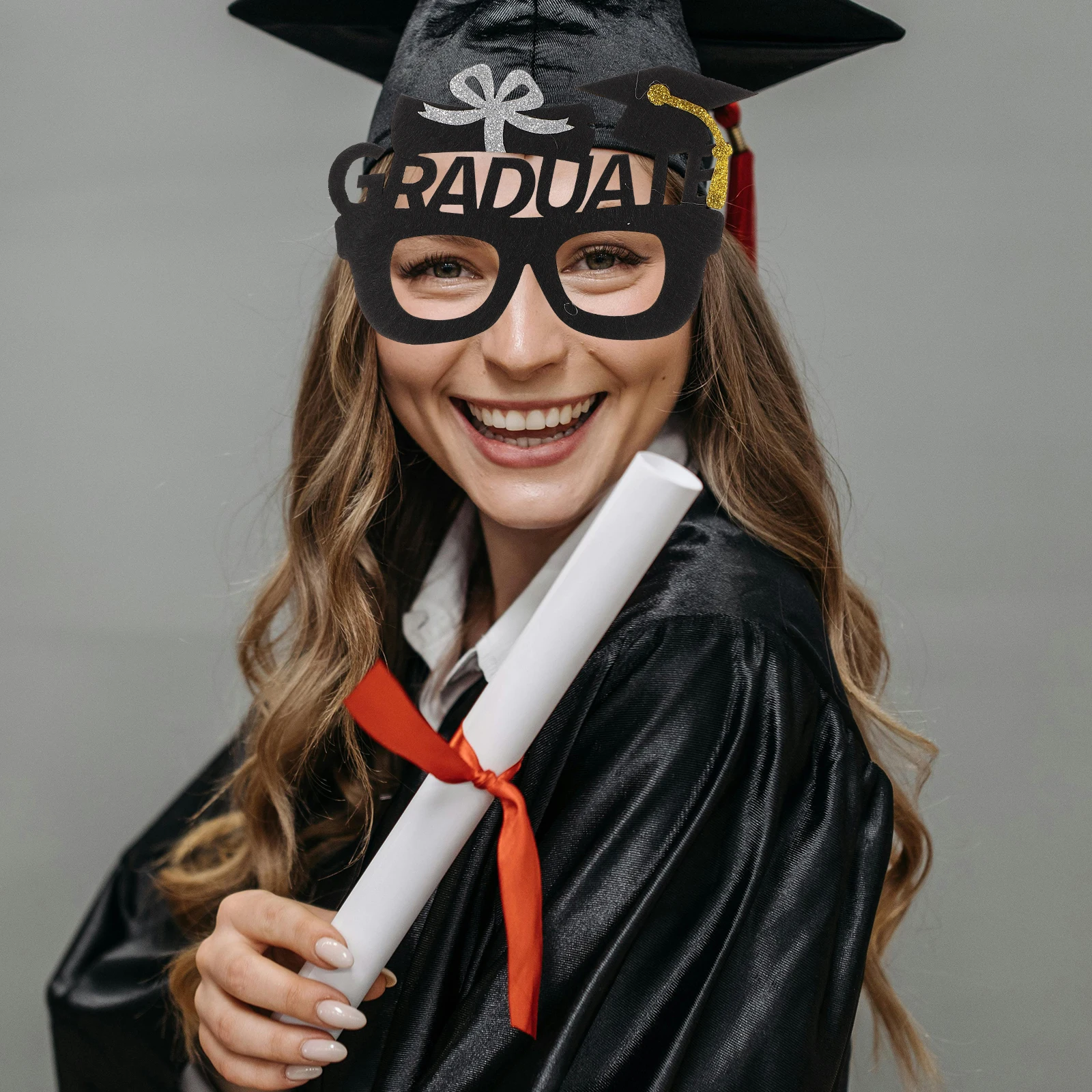 

5pcs Graduation Glasses Eyewear Party Props Photo Booth Graduation Photo Booth Props Paper Plastic Favors 2024