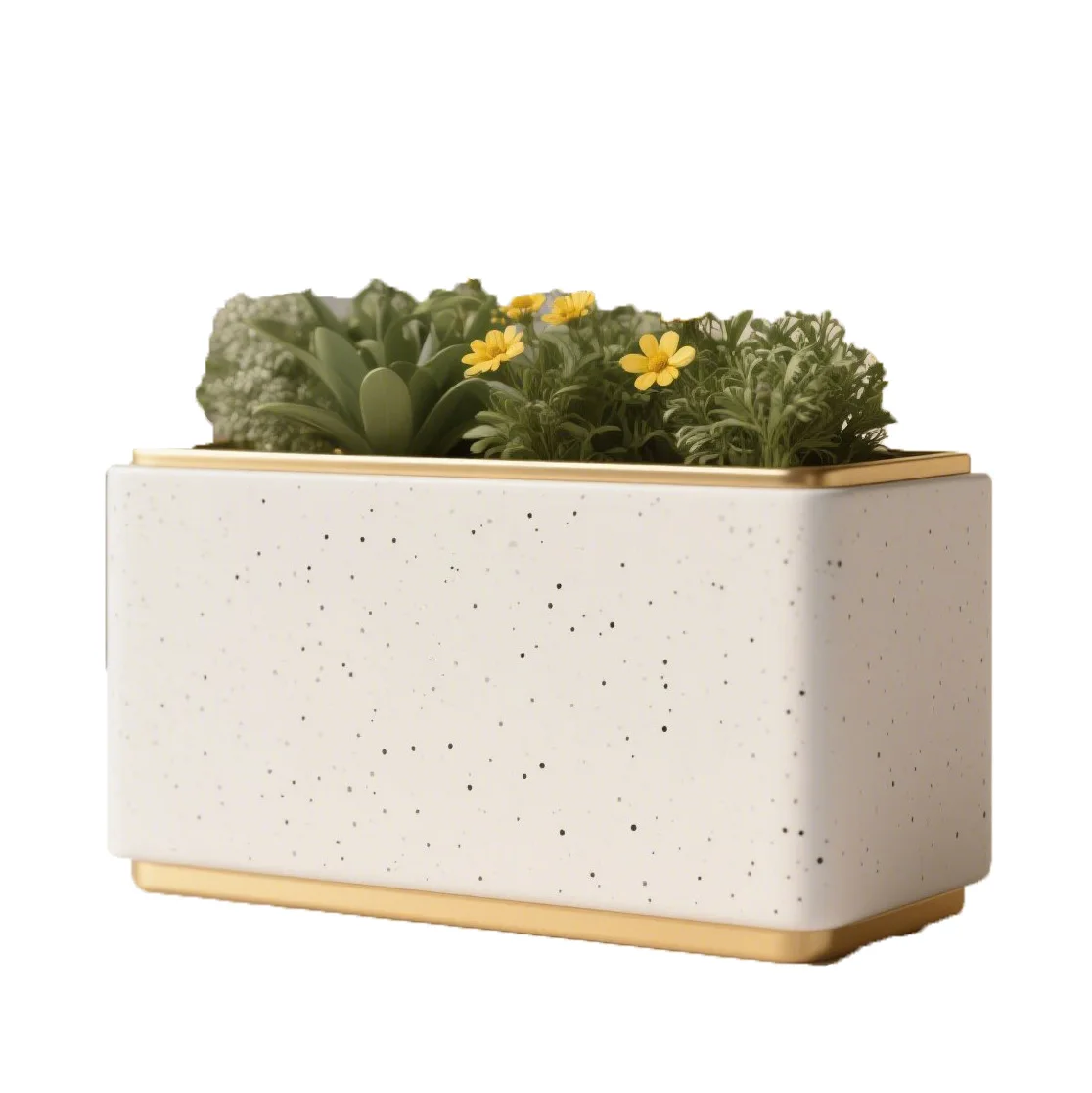 Outdoor stainless steel combination flower box Commercial street road metal partition Sales department Finished iron flower stan