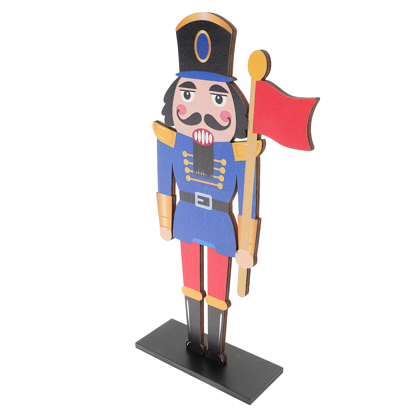 

Wooden Nutcracker Soldier Figure Traditional Christmas Table Centerpiece Ornament Home Holiday Decoration Festive Decor