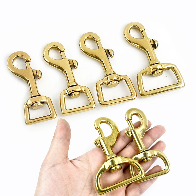 

1-5Pcs 12-38mm Pure Brass Dog Collar Buckle Swivel Lobster Clasp Clip Carabiner Bag Strap Connector Keychain Snap Hook Accessory