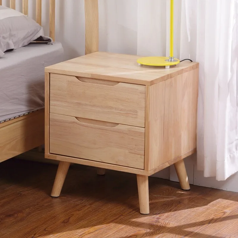 Nordic solid wood bedside table simple modern apartment hotel bedside table small apartment bedroom bedside table