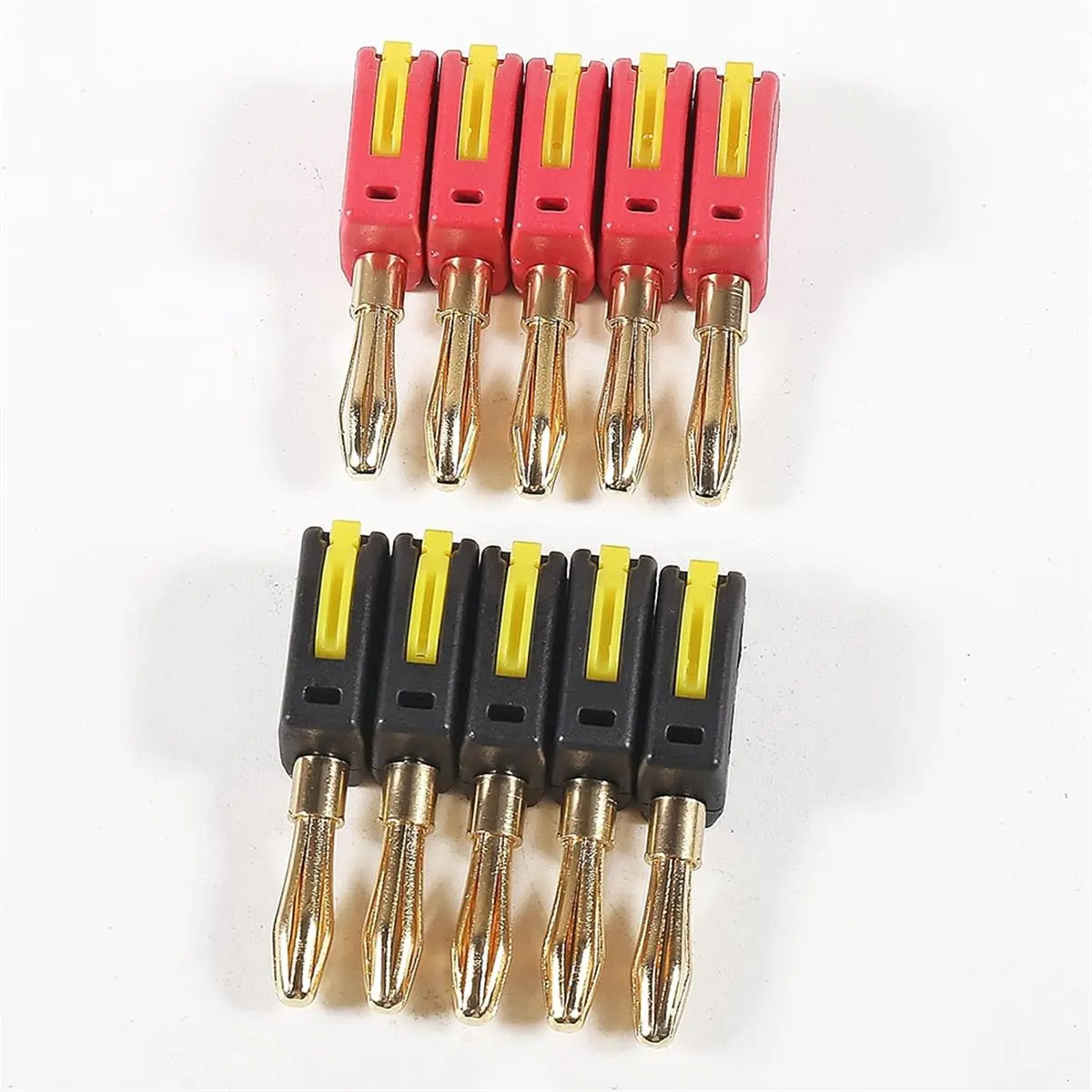 Promotional-20PCS 4mm Banana Plug, Gold Plated Speaker Wire Connectors for Home Theater, 12-24AWG, Quick Connect