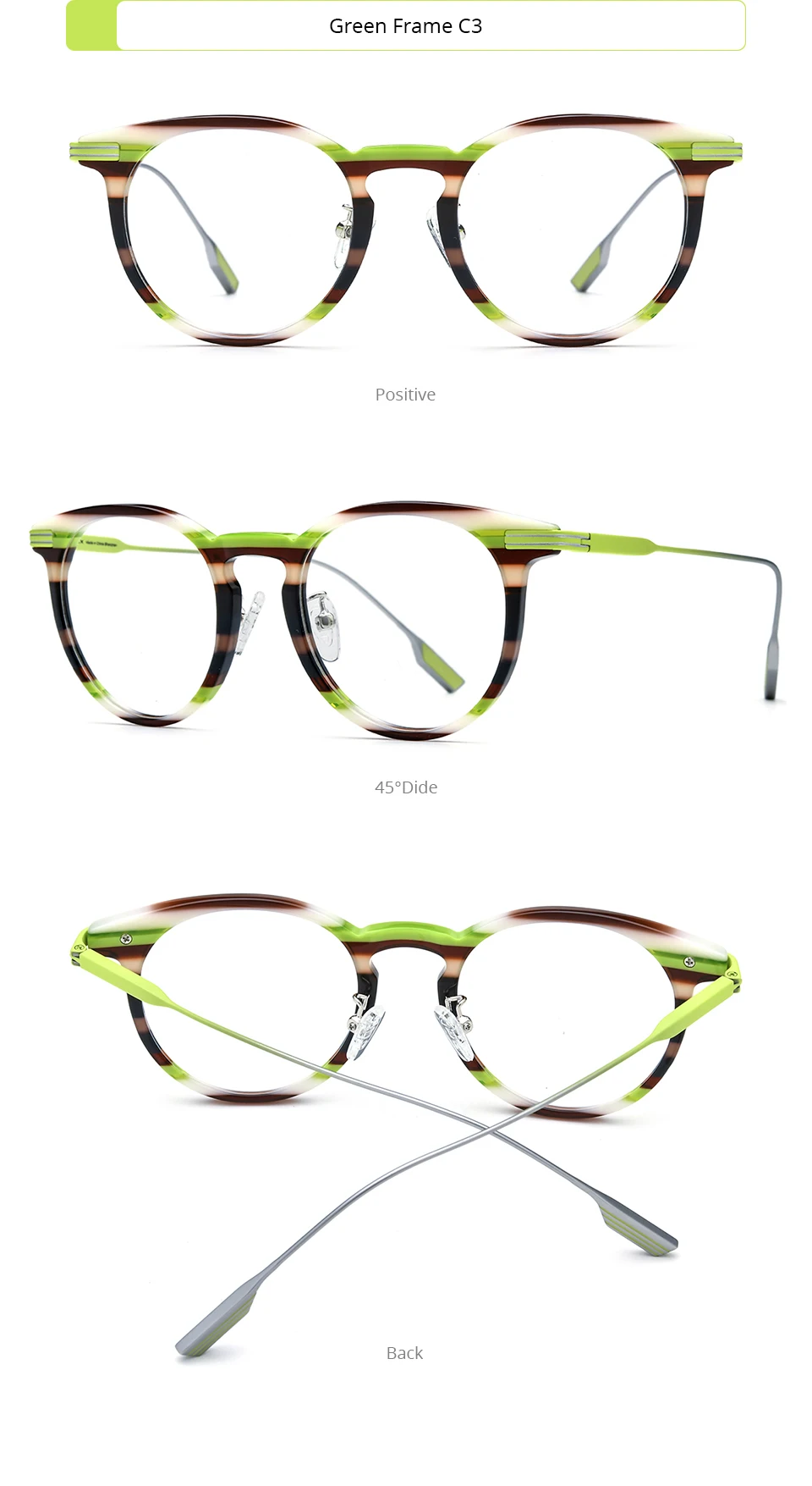 FONEX Acetat Titan Brille Rahmen Frauen Neue Marke Design Vintage Retro Runde Brillen Männer Japanische Brillen Brillen 85891 – Detail 9