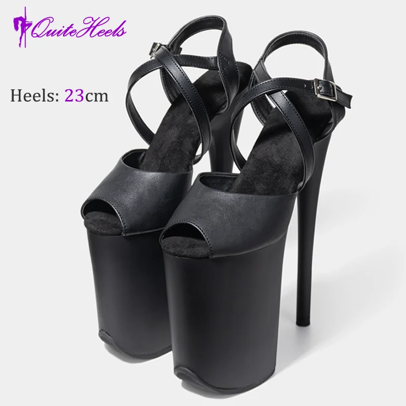

Summer Cool High Heel Sandals 23Cm Exotic Cross Buckle Pole Dance Shoes High Heel Sandals Dance Shoes Nightclub PerformanceShoes