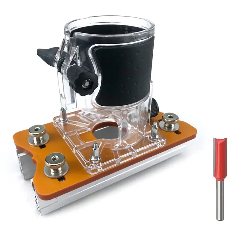 

A60zwoodworking 2 In 1 Slotting Bracket,Invisible Fasteners Slotting Guide Base For Furniture Concealed Connector And Bucklemay