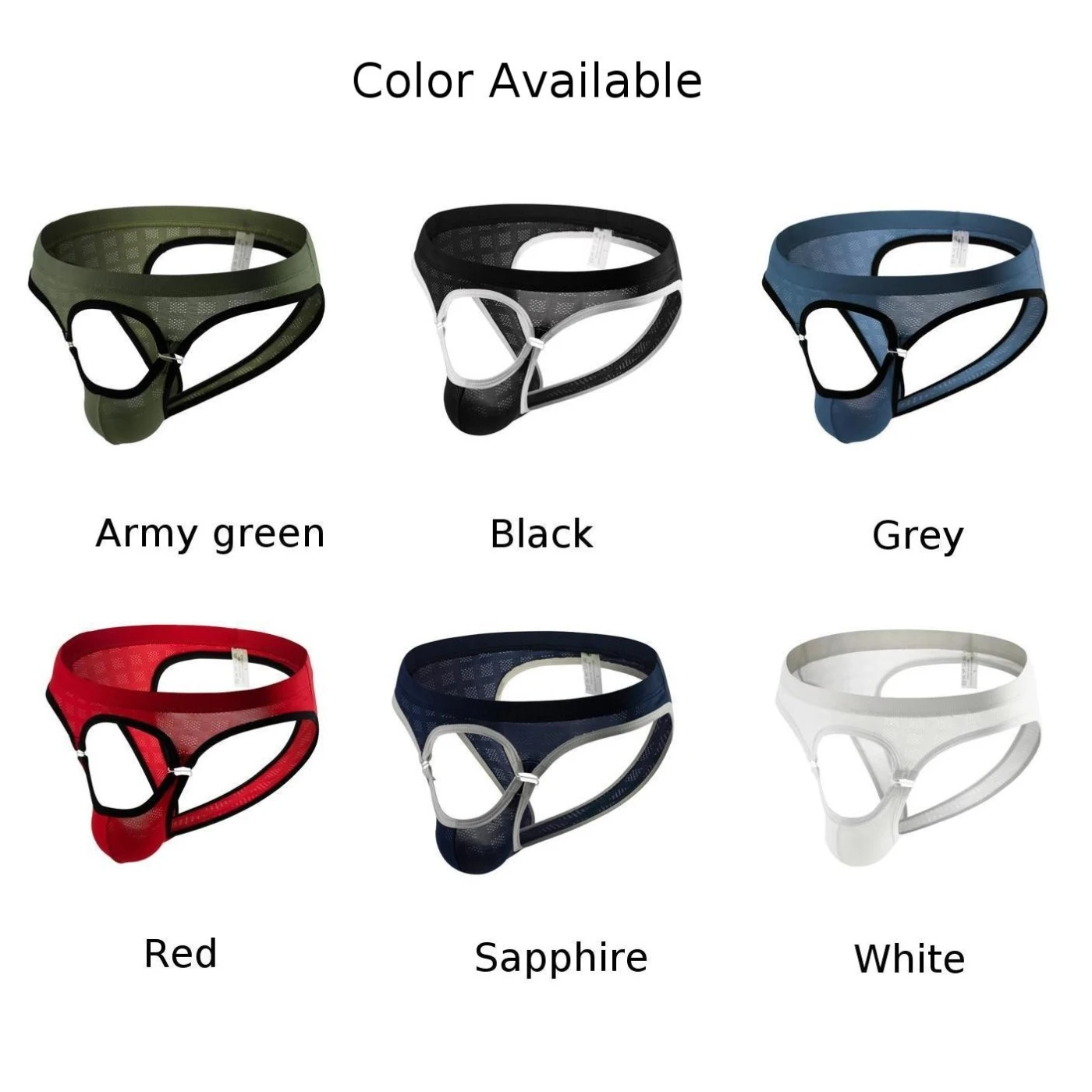 ملابس داخلية للرجال مع حقيبة مفتوحة بين الرجلين وفتحة قضيب من السيليكون، مادة ناعمة ومرنة للحصول على أقصى قدر من الراحة