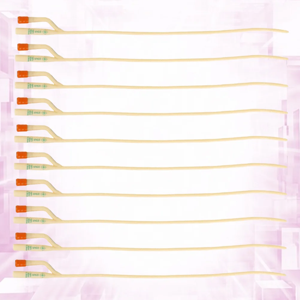 

12pcs Disposable Urethral Tube 16Fr Dual-Chamber Catheters For Bedridden Patients Prostate Senior Medical Teaching